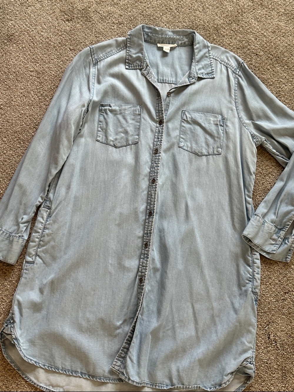 beachlunchlounge Light Blue Denim Shirt Dress - Picture 4 of 5